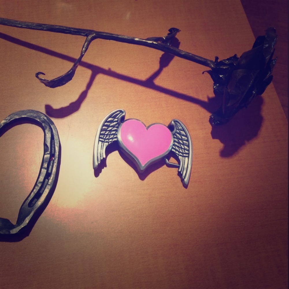 Heart Wings Belt Buckle